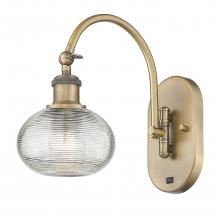 Innovations Lighting 518-1W-BB-G555-6CL - Ithaca - 1 Light - 6 inch - Brushed Brass - Sconce