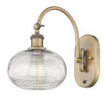 Innovations Lighting 518-1W-BB-G555-8CL - Ithaca - 1 Light - 8 inch - Brushed Brass - Sconce