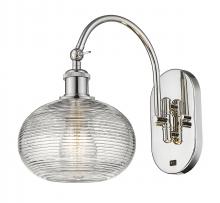 Innovations Lighting 518-1W-PN-G555-8CL - Ithaca - 1 Light - 8 inch - Polished Nickel - Sconce