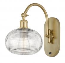 Innovations Lighting 518-1W-SG-G555-8CL - Ithaca - 1 Light - 8 inch - Satin Gold - Sconce