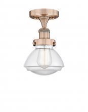 Innovations Lighting 616-1F-AC-G322 - Olean - 1 Light - 7 inch - Antique Copper - Semi-Flush Mount