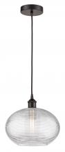 Innovations Lighting 616-1P-OB-G555-12CL - Ithaca - 1 Light - 12 inch - Oil Rubbed Bronze - Cord hung - Mini Pendant