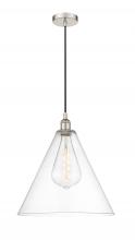 Innovations Lighting 616-1P-PN-GBC-162 - Berkshire - 1 Light - 16 inch - Polished Nickel - Cord hung - Pendant