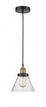 Innovations Lighting 616-1PH-BAB-G44 - Cone - 1 Light - 8 inch - Black Antique Brass - Cord hung - Mini Pendant