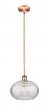 Innovations Lighting 616-1S-AC-G555-12CL - Ithaca - 1 Light - 12 inch - Antique Copper - Cord hung - Mini Pendant