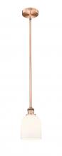Innovations Lighting 616-1S-AC-G558-6GWH - Bella - 1 Light - 6 inch - Antique Copper - Cord hung - Mini Pendant