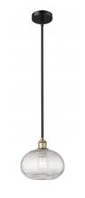 Innovations Lighting 616-1S-BAB-G555-10CL - Ithaca - 1 Light - 10 inch - Black Antique Brass - Cord hung - Mini Pendant