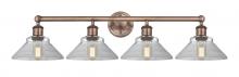 Innovations Lighting 616-4W-AC-G132 - Orwell - 4 Light - 35 inch - Antique Copper - Bath Vanity Light