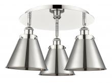 Innovations Lighting 916-3C-PN-M13-PN - Ballston Urban - 3 Light - 20 inch - Polished Nickel - Flush Mount