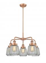Innovations Lighting 916-5CR-AC-G142 - Chatham - 5 Light - 26 inch - Antique Copper - Chandelier
