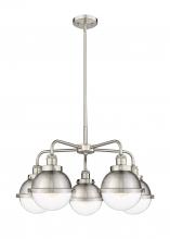 Innovations Lighting 916-5CR-SN-HFS-62-SN - Ballston Urban - 5 Light - 26 inch - Satin Nickel - Chandelier