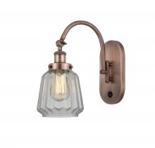Innovations Lighting 918-1W-AC-G142 - Chatham - 1 Light - 7 inch - Antique Copper - Sconce