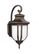 Generation Lighting 8636301-71 - Childress traditional 1-light outdoor exterior medium wall lantern sconce in antique bronze finish w