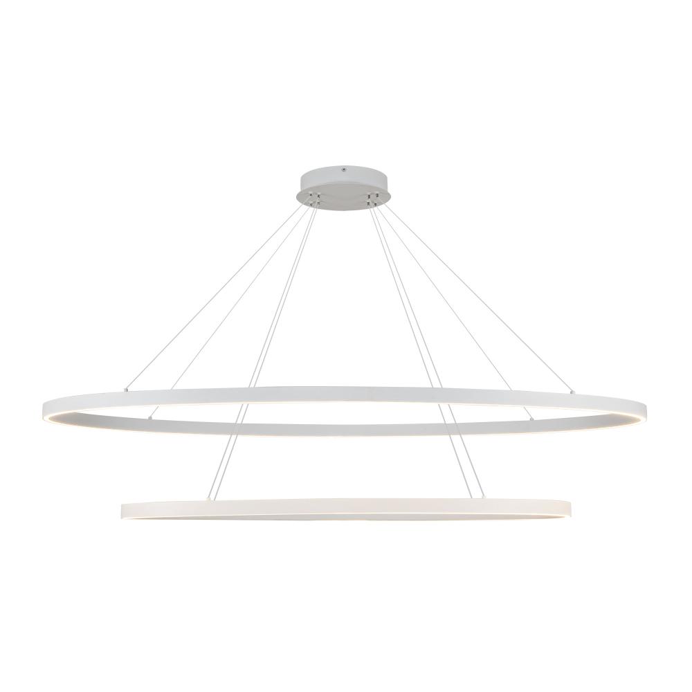 Ovale 2 Layer White LED Chandelier