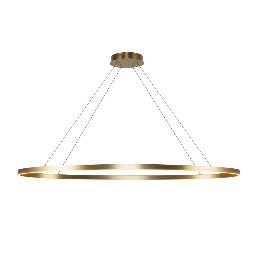 Ovale 53-in Brushed Gold LED Linear Pendant