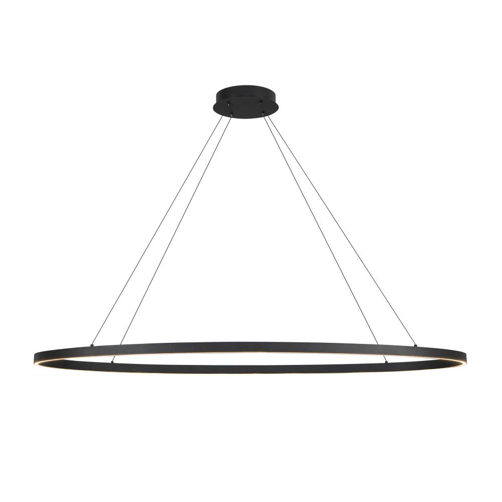Ovale 53-in Black LED Linear Pendant