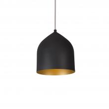 Kuzco Lighting Inc 49108-BK/GD - Helena 8-in Black/Gold 1 Light Pendant