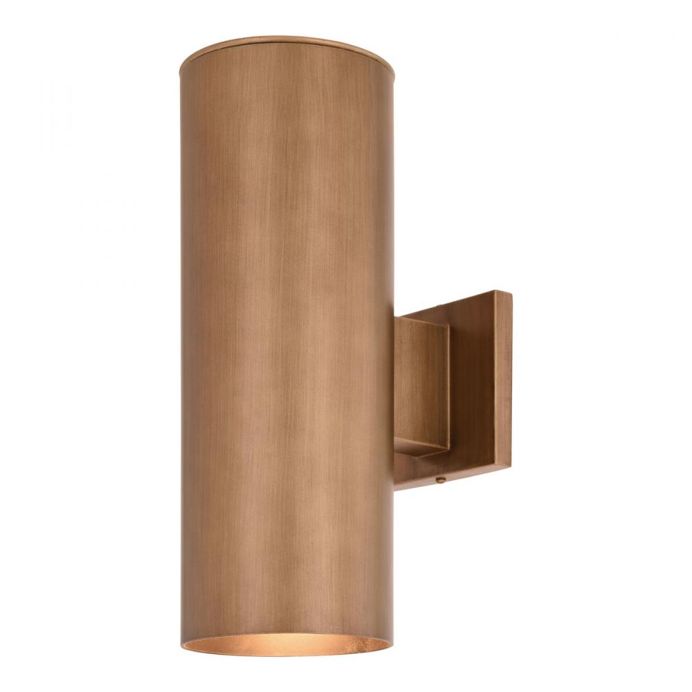 Chiasso 14.25 in.H Outdoor Wall Light Warm Brass