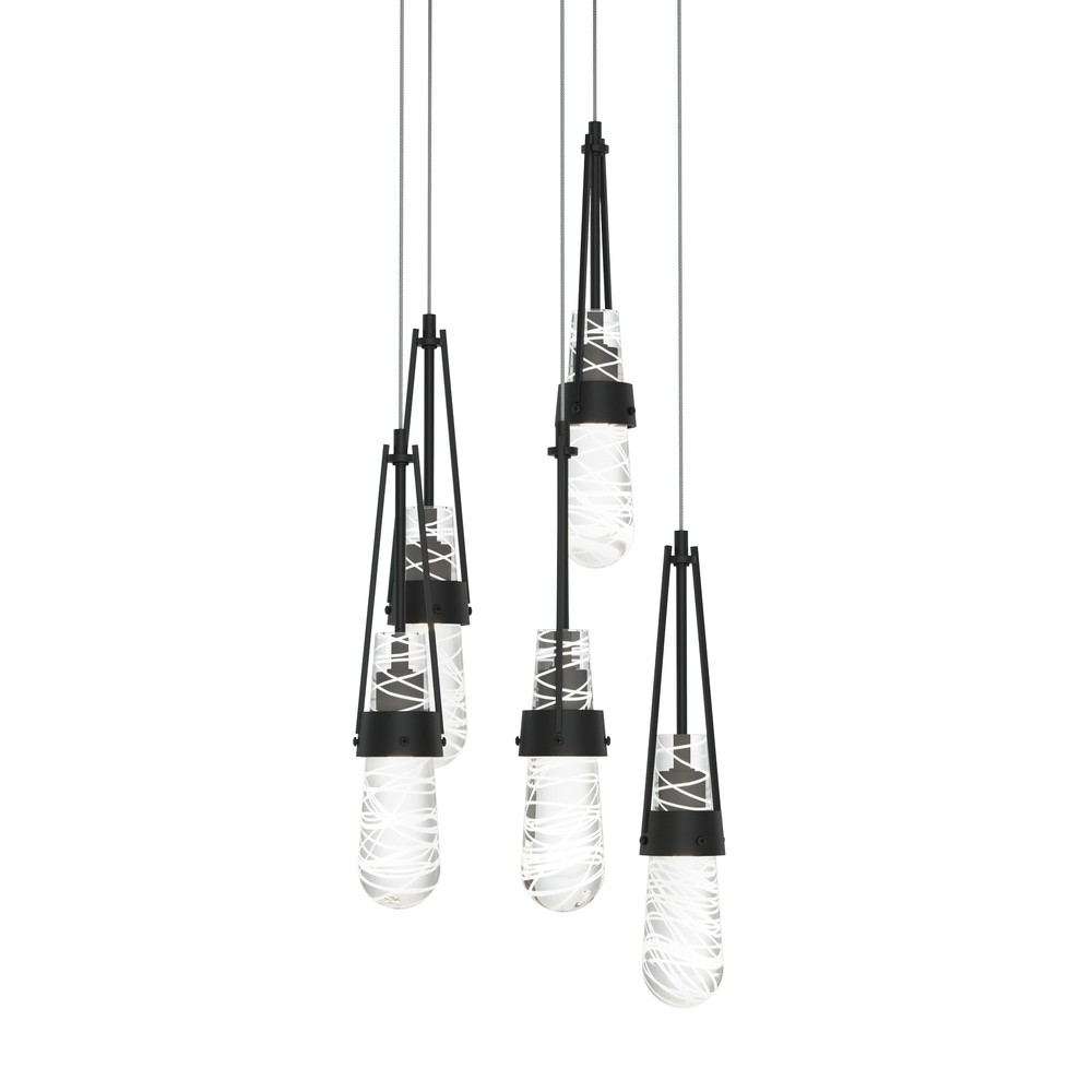 Link 5-Light Blown Glass Pendant