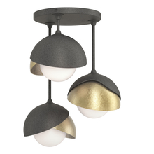 Hubbardton Forge 121374-SKT-20-86-GG0711 - Brooklyn 3-Light Double Shade Semi-Flush