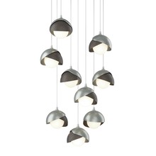 Hubbardton Forge 131105-SKT-LONG-82-07-GG0711 - Brooklyn 9-Light Double Shade Pendant