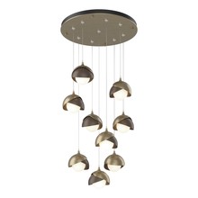 Hubbardton Forge 131105-SKT-STND-84-05-GG0711 - Brooklyn 9-Light Double Shade Pendant