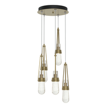 Hubbardton Forge 131120-SKT-STND-84-YG0434 - Link 5-Light Blown Glass Pendant