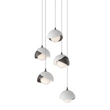 Hubbardton Forge 131125-SKT-LONG-14-02-GG0711 - Brooklyn 5-Light Double Shade Pendant