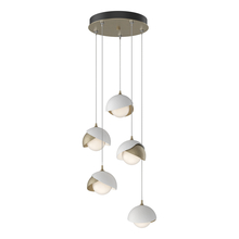 Hubbardton Forge 131125-SKT-STND-84-02-GG0711 - Brooklyn 5-Light Double Shade Pendant