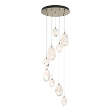 Hubbardton Forge 131142-SKT-LONG-84-WP0756 - Chrysalis 9-Light Mixed Crystal Pendant