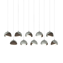 Hubbardton Forge 131205-SKT-LONG-82-05-GG0711 - Brooklyn 10-Light Double Shade Pendant