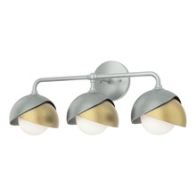 Hubbardton Forge 201375-SKT-82-86-GG0711 - Brooklyn 3-Light Double Shade Bath Sconce