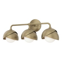 Hubbardton Forge 201375-SKT-84-84-GG0711 - Brooklyn 3-Light Double Shade Bath Sconce