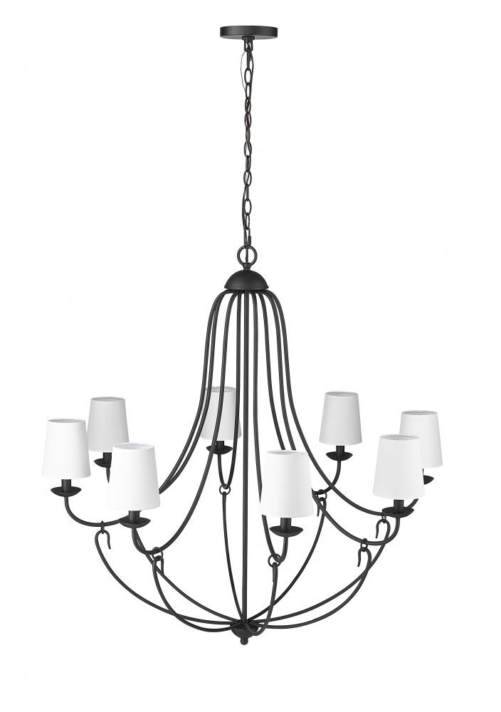 Eisley 8-Light Chandelier Ceiling Light Matte Black