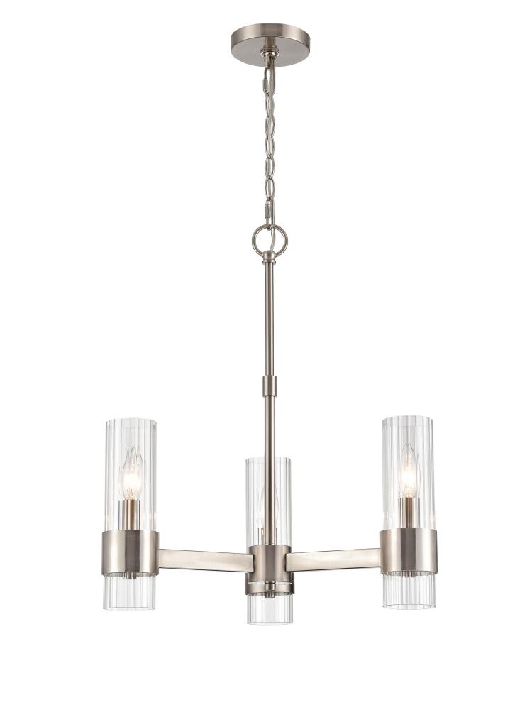 Caberton 3-Light Chandelier Ceiling Light Brushed Nickel