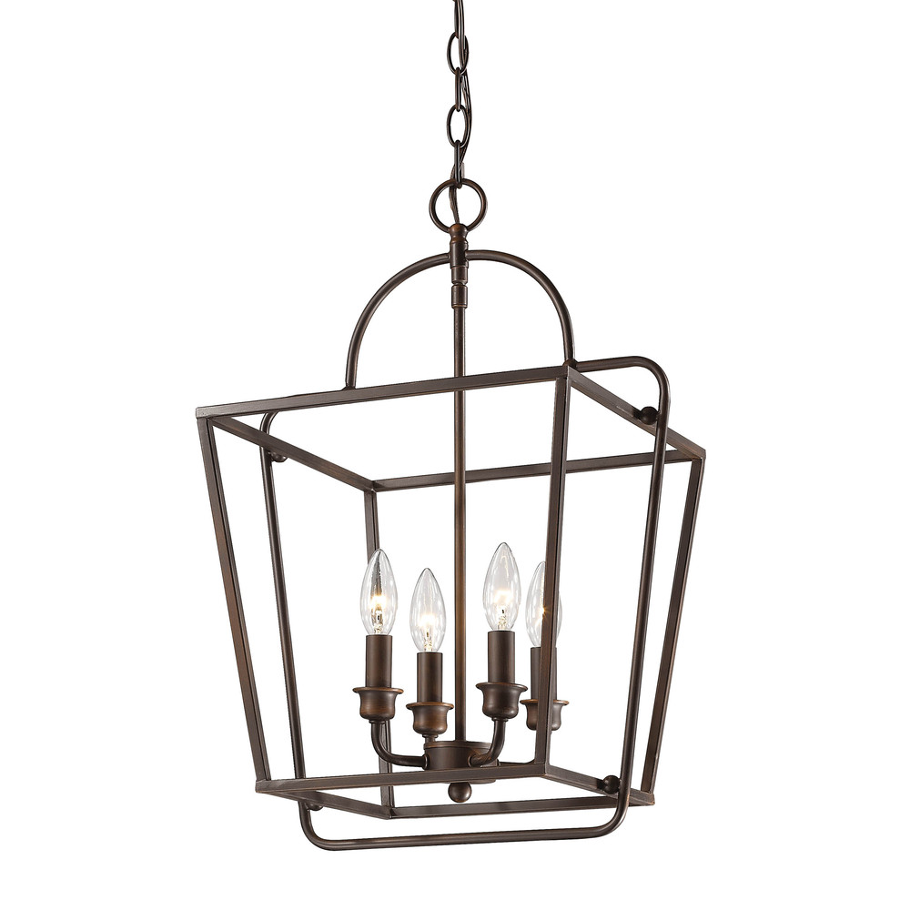 4-Light Pendant light Rubbed Bronze