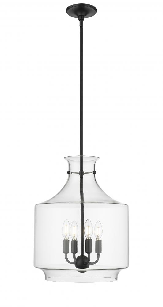 Mahannah 4-Light Pendant Light Matte Black