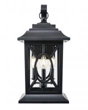 Millennium 85103-PBK - Allbert 3-Light Outdoor Wall Sconce Powder Coated Black