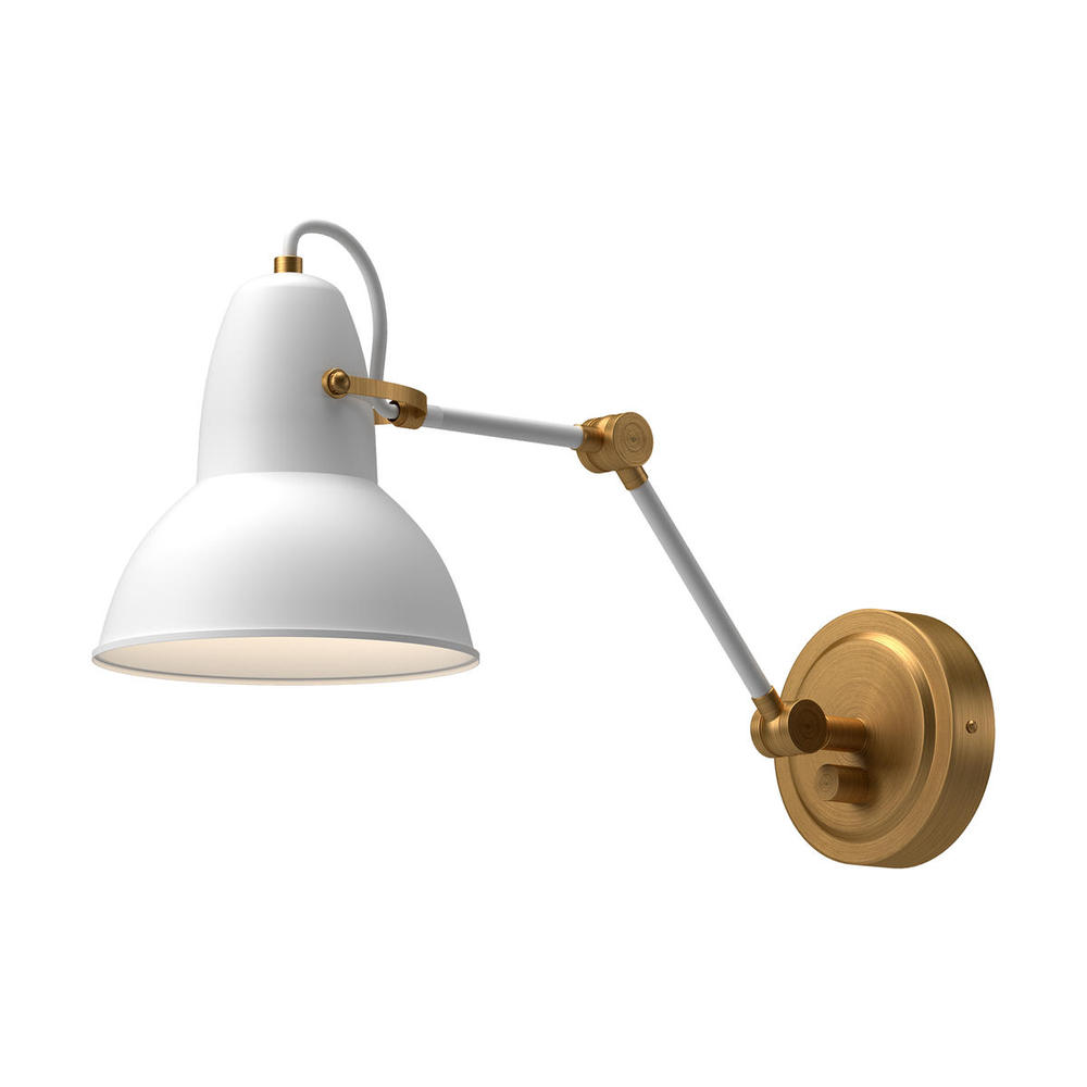 Felix 6-in Aged Gold/White 1 Light Wall/Vanity