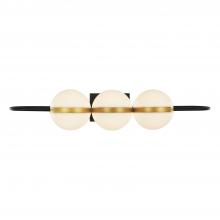 Alora Lighting WV302003MBBG - Tagliato 32-in Matte Black/Brushed Gold LED Wall/Vanity