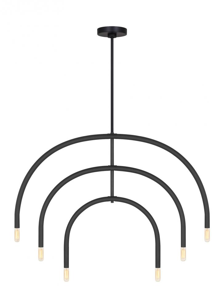 Hadden Modern 6-Light Indoor Dimmable Large Chandelier