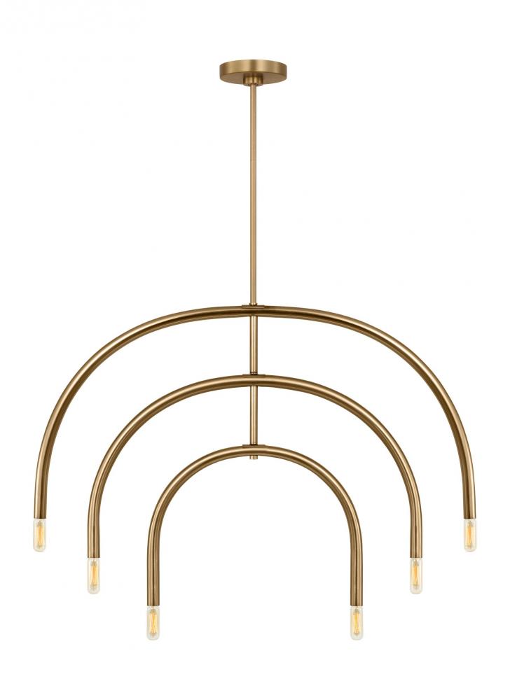 Hadden Modern 6-Light Indoor Dimmable Large Chandelier