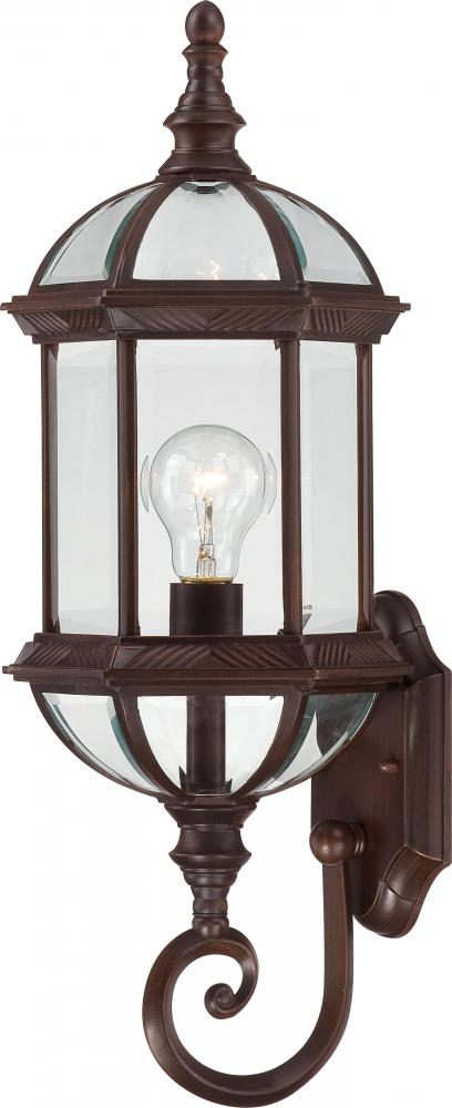 Boxwood - 1 Light 22" Wall Lantern with Clear Beveled Glass - Rustic Bronze Finish