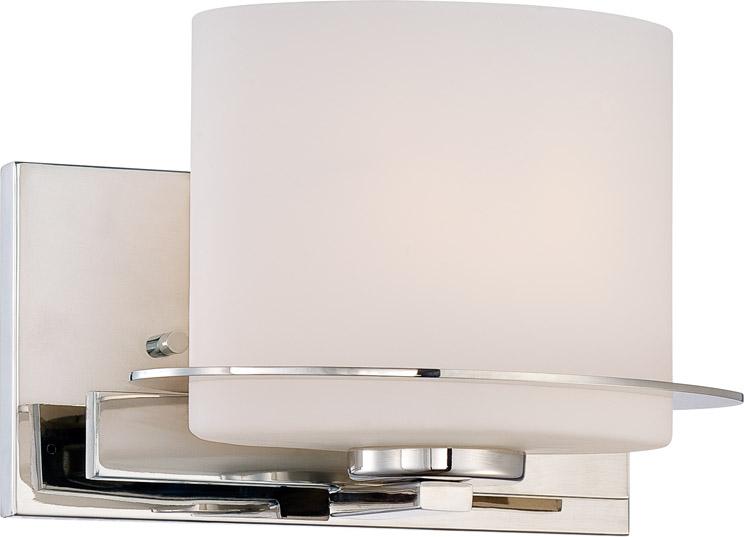 Loren - 1 Light Vanity with Oval Frosted Glass - Polished Nickel Finish