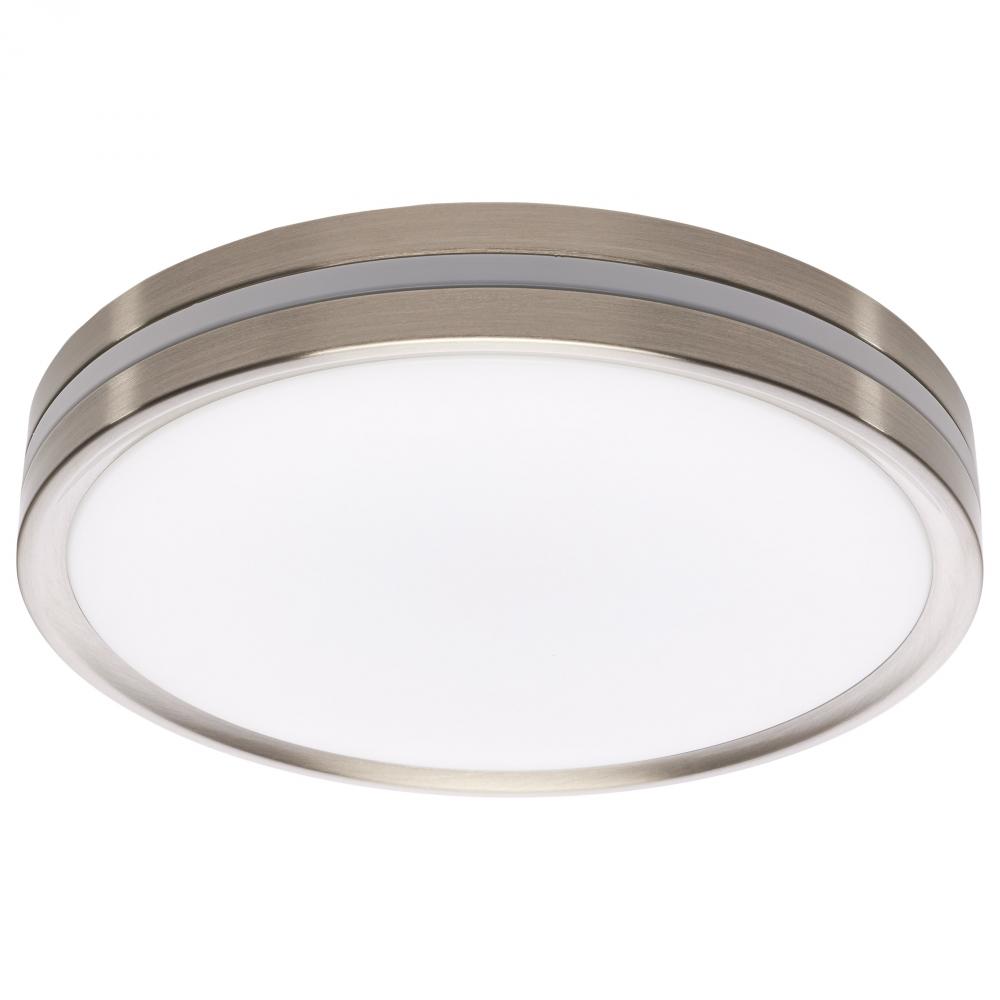 11 Inch Surface Mount with Night Light; 5 CCT Selectable; Brushed Nickel Finish