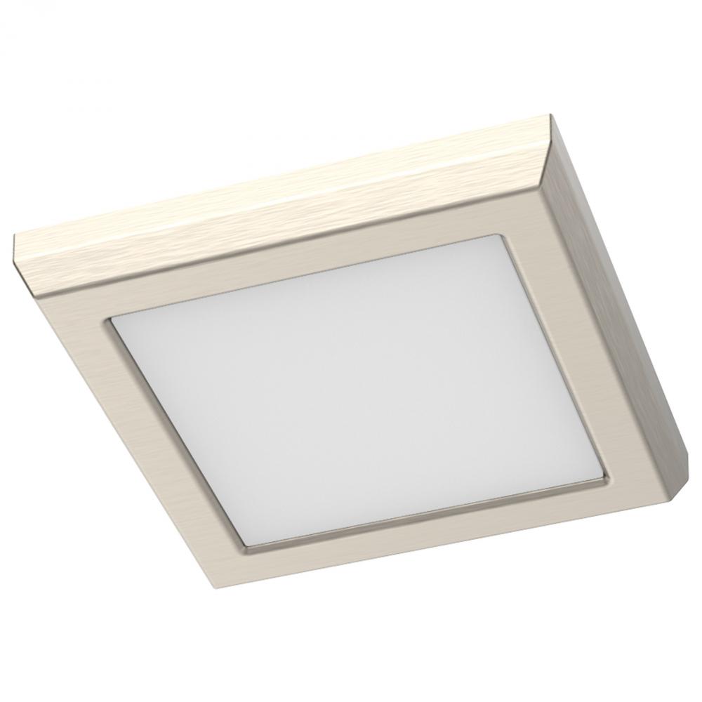Blink Performer - 8 Watt LED; 5 Inch Square Fixture; Brushed Nickel Finish; 5 CCT Selectable