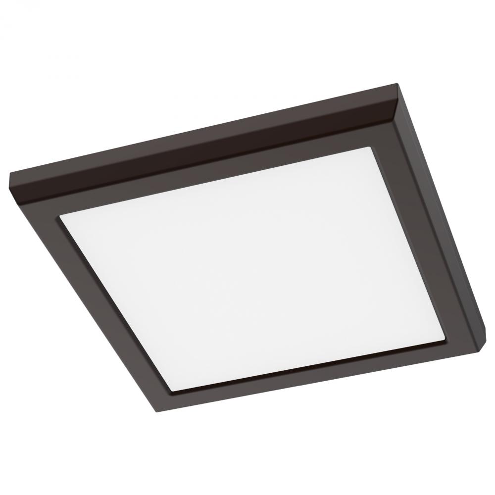 Blink Performer - 10 Watt LED; 7 Inch Square Fixture; Bronze Finish; 5 CCT Selectable
