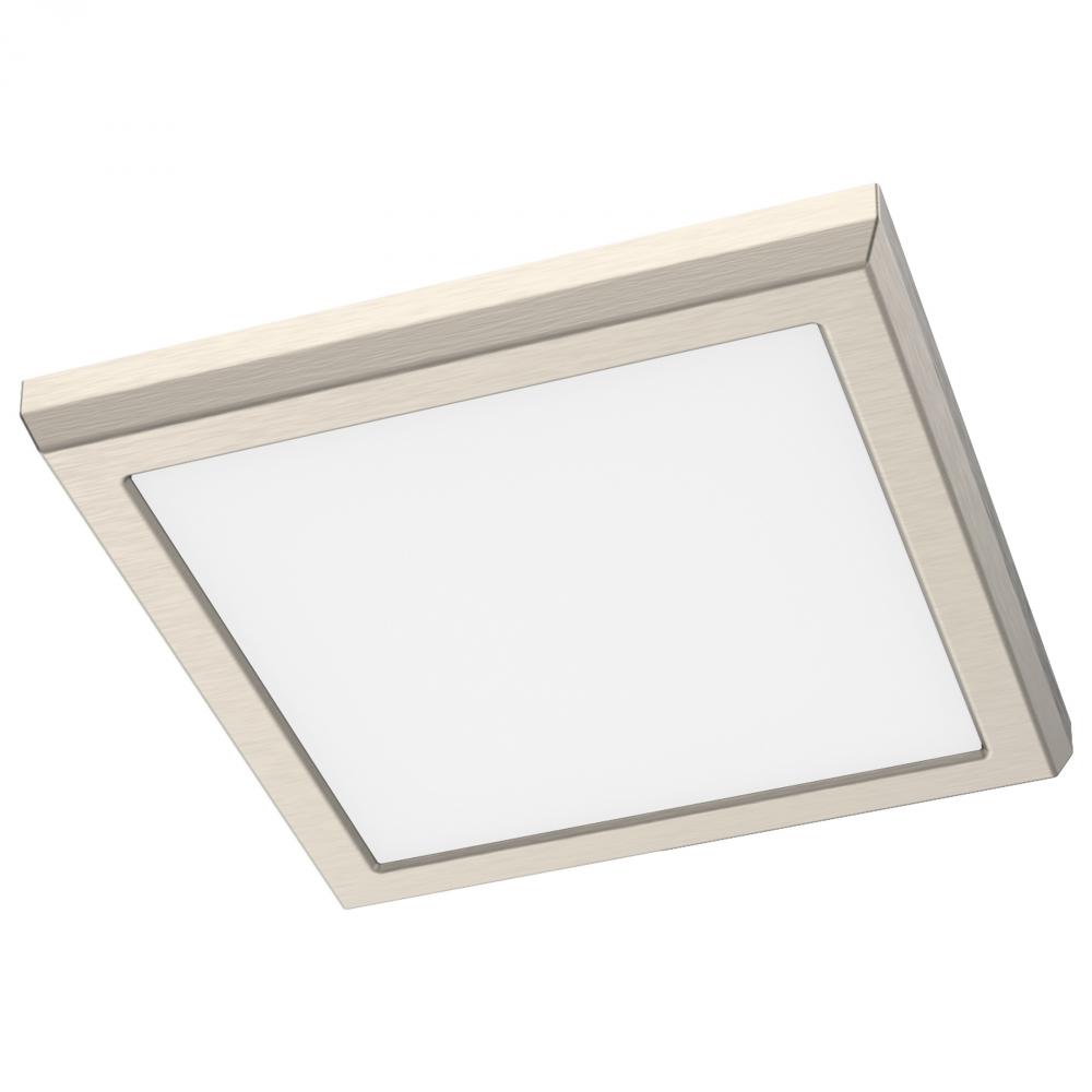 Blink Performer - 10 Watt LED; 7 Inch Square Fixture; Brushed Nickel Finish; 5 CCT Selectable