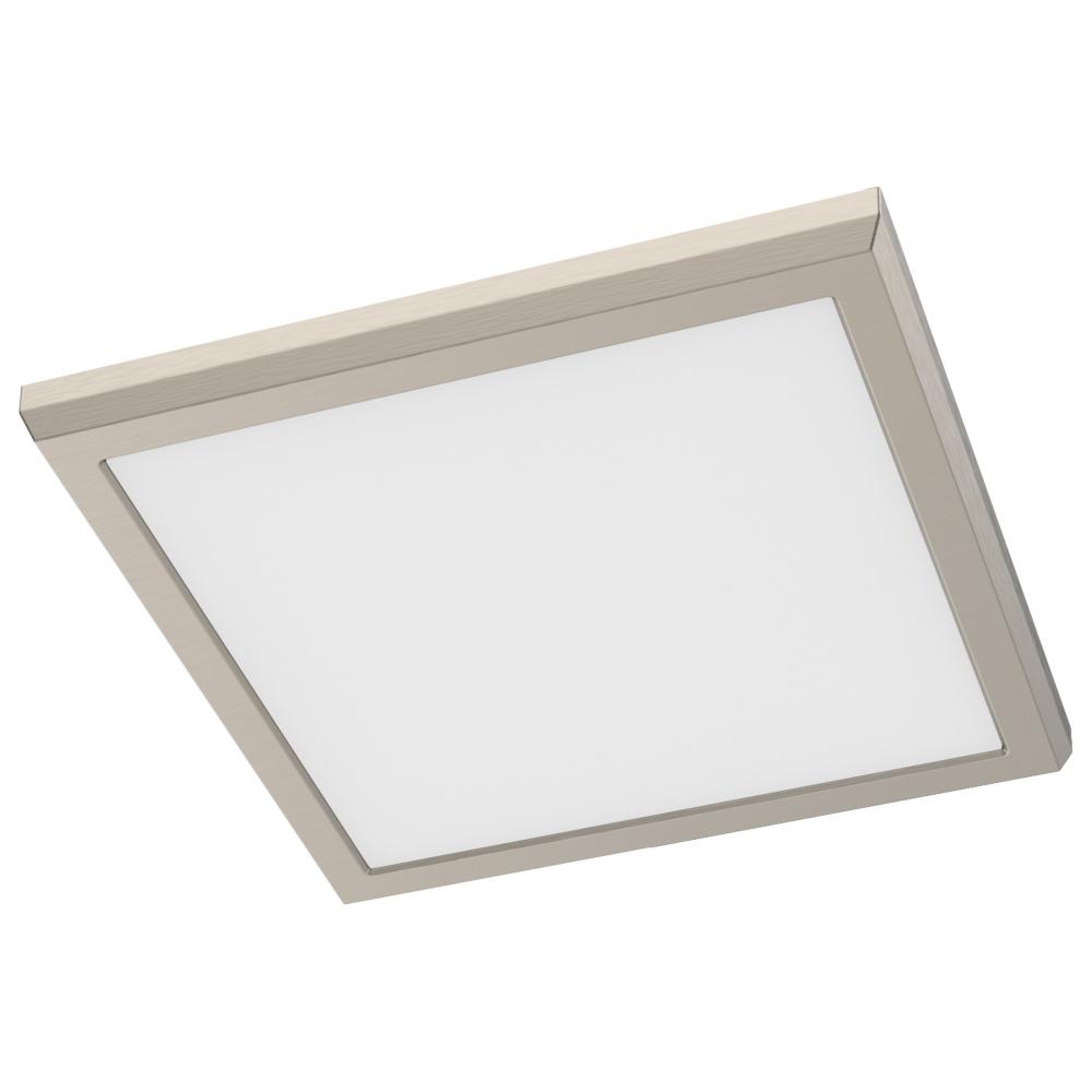 Blink Performer - 11 Watt LED; 9 Inch Square Fixture; Brushed Nickel Finish; 5 CCT Selectable
