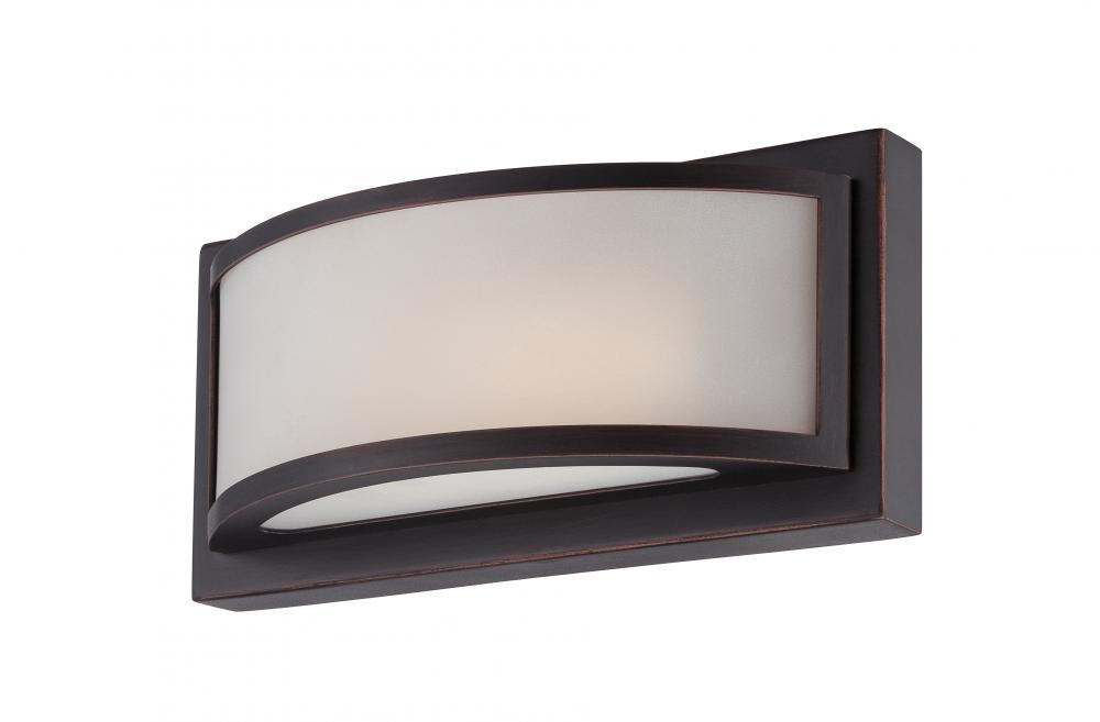 Mercer - (1) LED Wall Sconce with Frosted Glass - Georgetown Bronze Finish